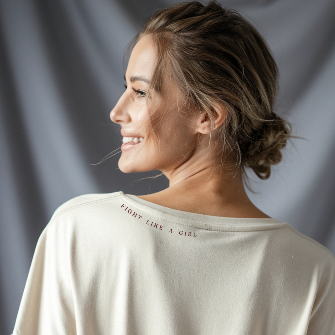 A NEW COLLECTION / Se Battre Comme Une Fille / Fight Like A Girl Short Sleeve - Cream