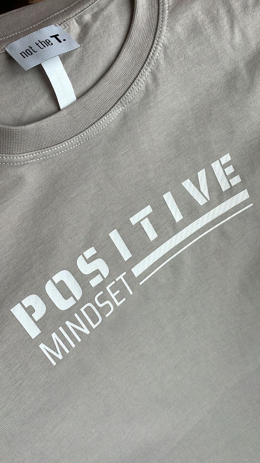 Positive Mindset Short Sleeve - Greige
